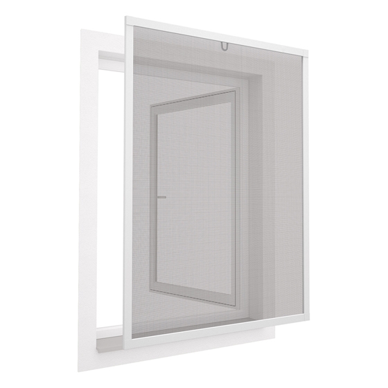 easy life Insektenschutzfenster Alu Fliegengitter 100x120cm easyline weiss