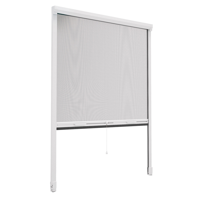 easy life Insektenschutz ALU Rollo für Fenster 100 x 160 cm zum klemmen weiss