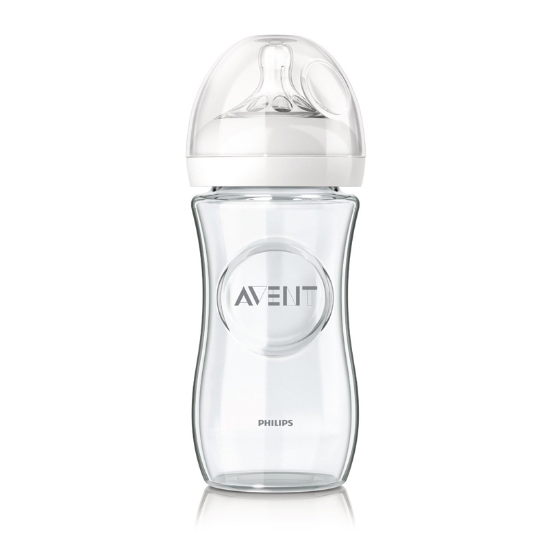 Philips Avent SCF673/17 Naturnah-Babyflasche aus Glas 240 ml