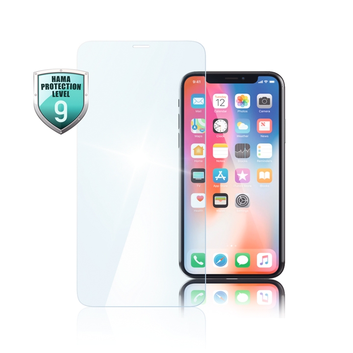 Hama Echtglas-Displayschutz "Premium Crystal Glass" für Apple iPhone Xs Displayschutzglas