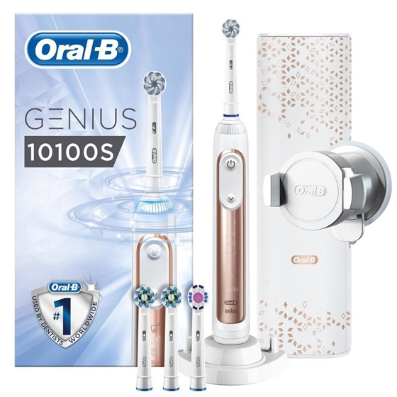 Braun Oral-B Genius 10100S elektrische Zahnbürste Oszillierend/Rotierend rosegold Zahnpflege