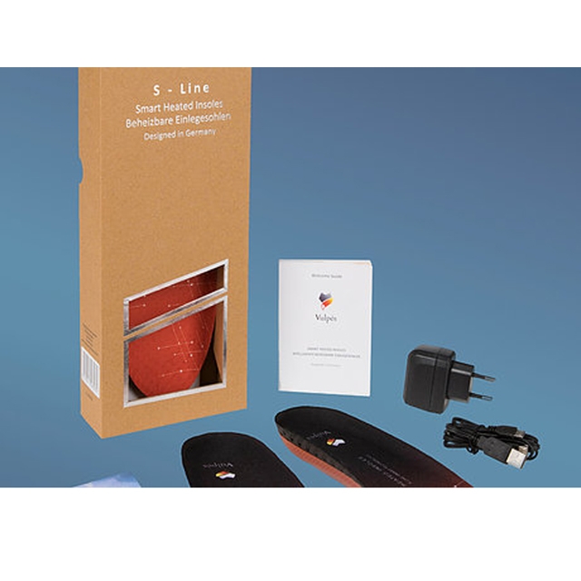 Vulpés S-Line intelligente beheizbare Einlegesohlen Gr. L