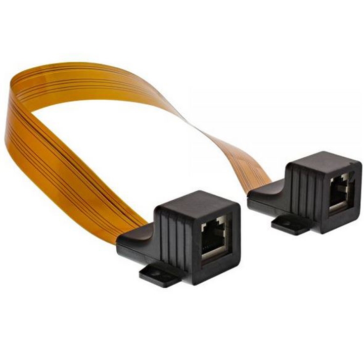 InLine Patchkabel Fensterdurchführung 2x RJ45 Buchse, ungeschirmt, 0,3m