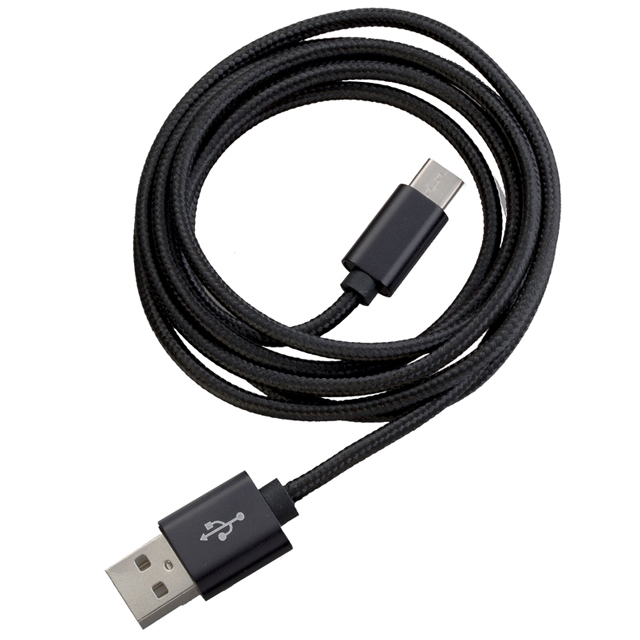 Peter Jäckel FASHION 1,5m USB Data Cable Black Typ-C USB mit Sync- und Ladefunktion