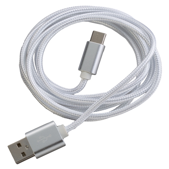 Peter Jäckel FASHION 1,5m USB Data Cable White Typ-C USB mit Sync- und Ladefunktion