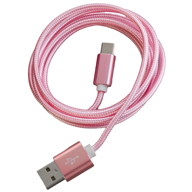 Peter Jäckel FASHION 1,5m USB Data Cable Rose Typ-C USB mit Sync- und Ladefunktion