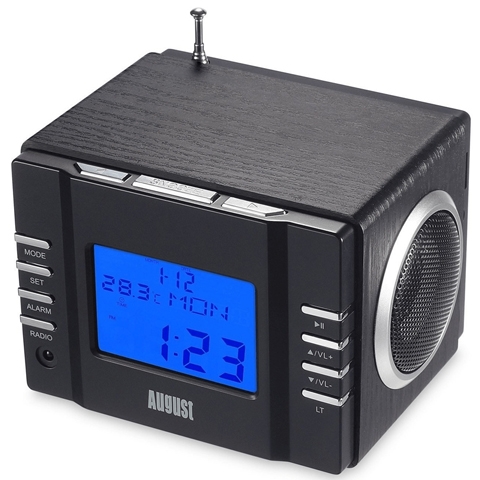 August MB 300 Radiowecker-MP3 Player / Stereoanlage komplett schwarz