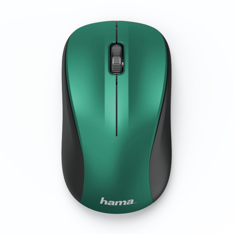 Hama Optische Funkmaus "MW-300", 3 Tasten, blau/grün  für Links- und Rechtshänder