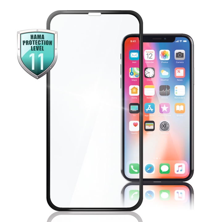 Hama 3D-Full-Screen-Schutzglas für Apple iPhone Xr, Schwarz, Displayschutzglas