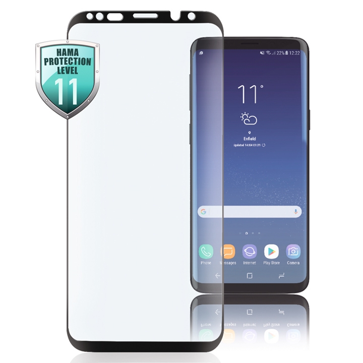 Hama 3D-Full-Screen-Schutzglas für Samsung Galaxy S8+, Schwarz