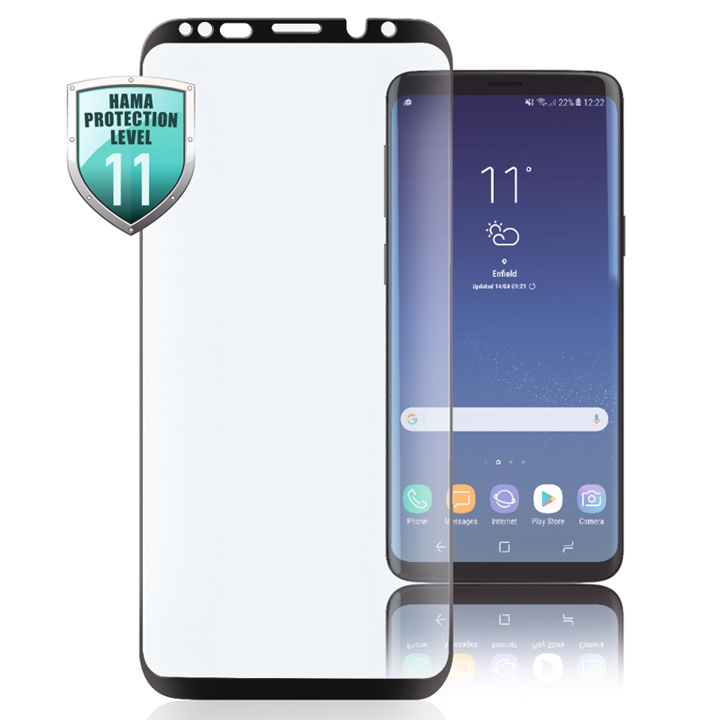 Hama 3D-Full-Screen-Schutzglas für Samsung Galaxy A6+, Schwarz, Displayschutz