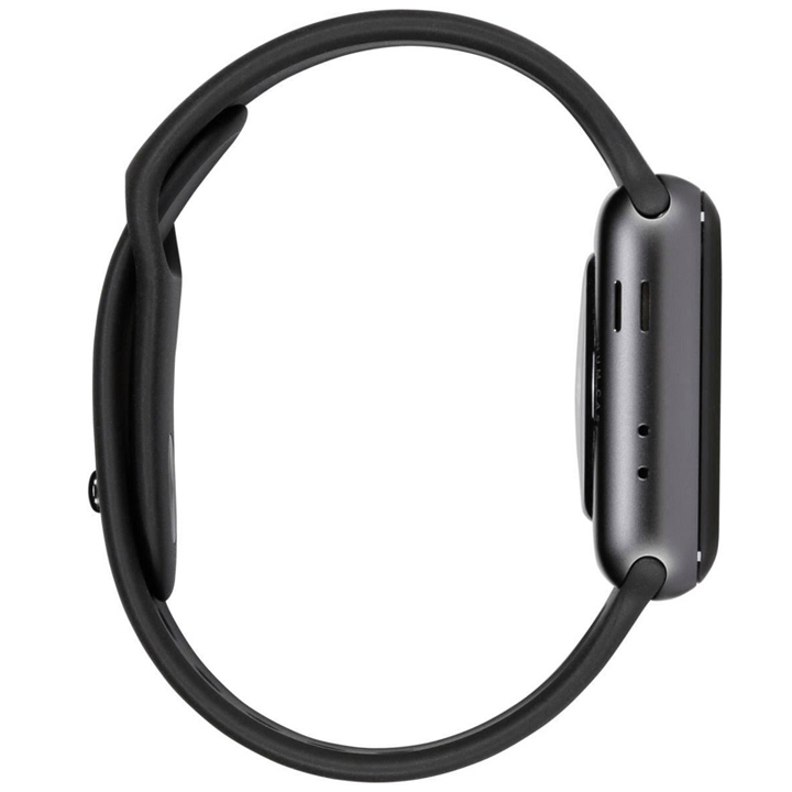 Apple Watch Series 3 GPS 42 mm Aluminiumgehäuse space grau Sportarmband schwarz