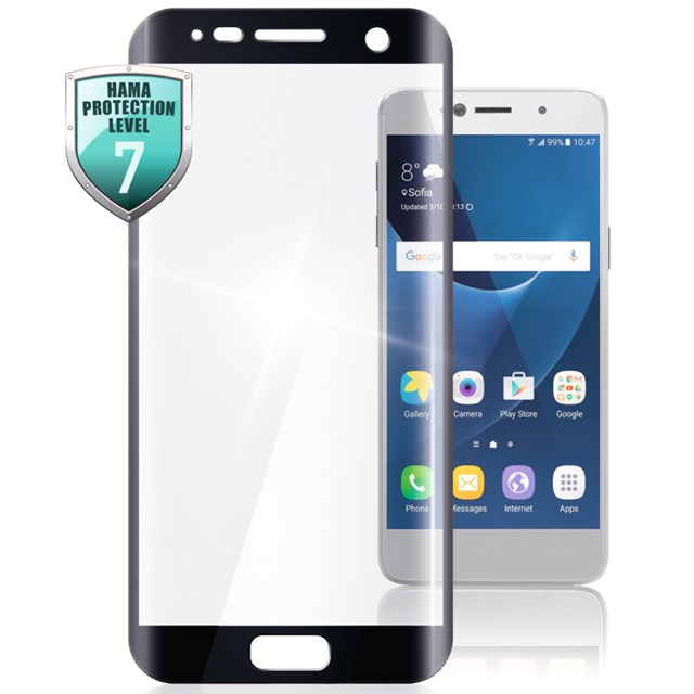 Hama Full-Screen-Schutzglas für Samsung Galaxy S8, Schwarz
