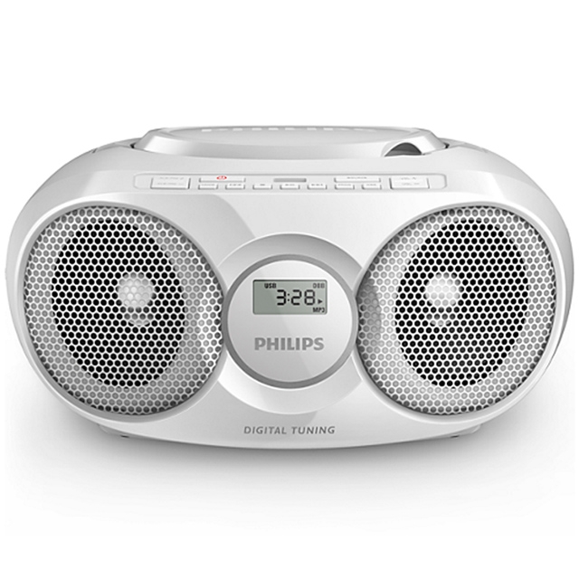 Philips AZ318W CD-Player (USB, MP3, Radio) weiß
