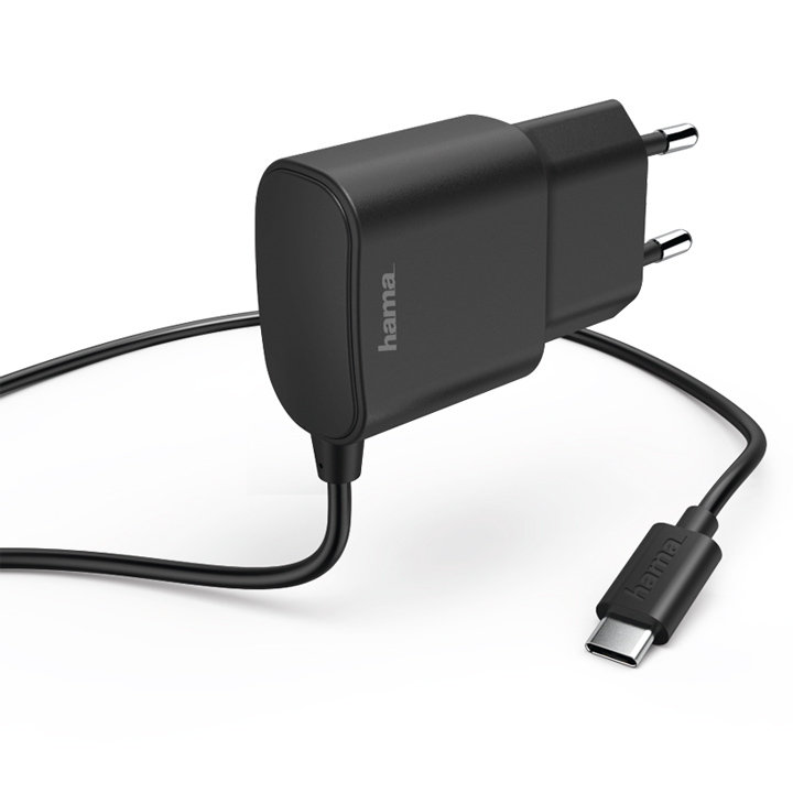 Hama Ladegerät, USB Type-C, 2,4 A, Schwarz