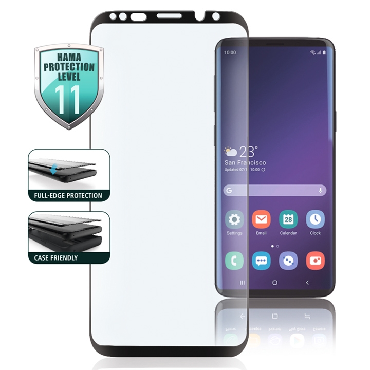 Hama 3D-Full-Screen-Schutzglas für Samsung Galaxy S10, Schwarz