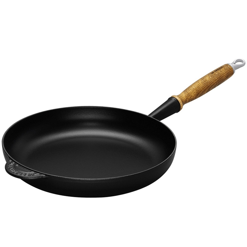 Le Creuset Gusseisen Bratpfanne mit Holzgriff 28 cm schwarz