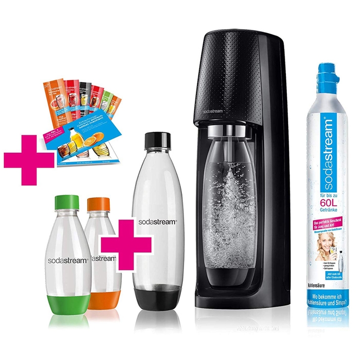 SodaStream Easy Vorteilspack Wassersprudler mit 1 Zylinder 2x1L PET Flasche