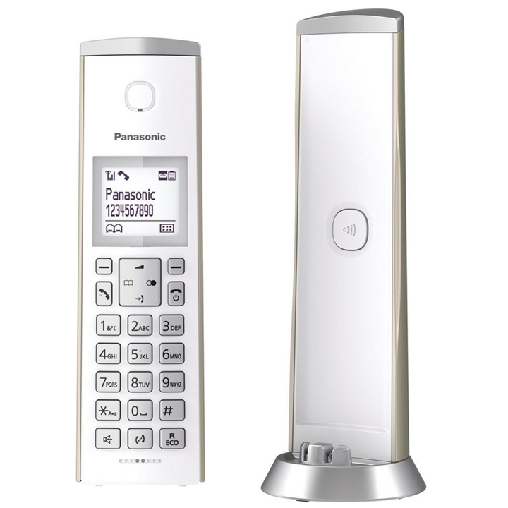 Panasonic KX-TGK220 Design-Telefon mit Anrufbeantworter champagner