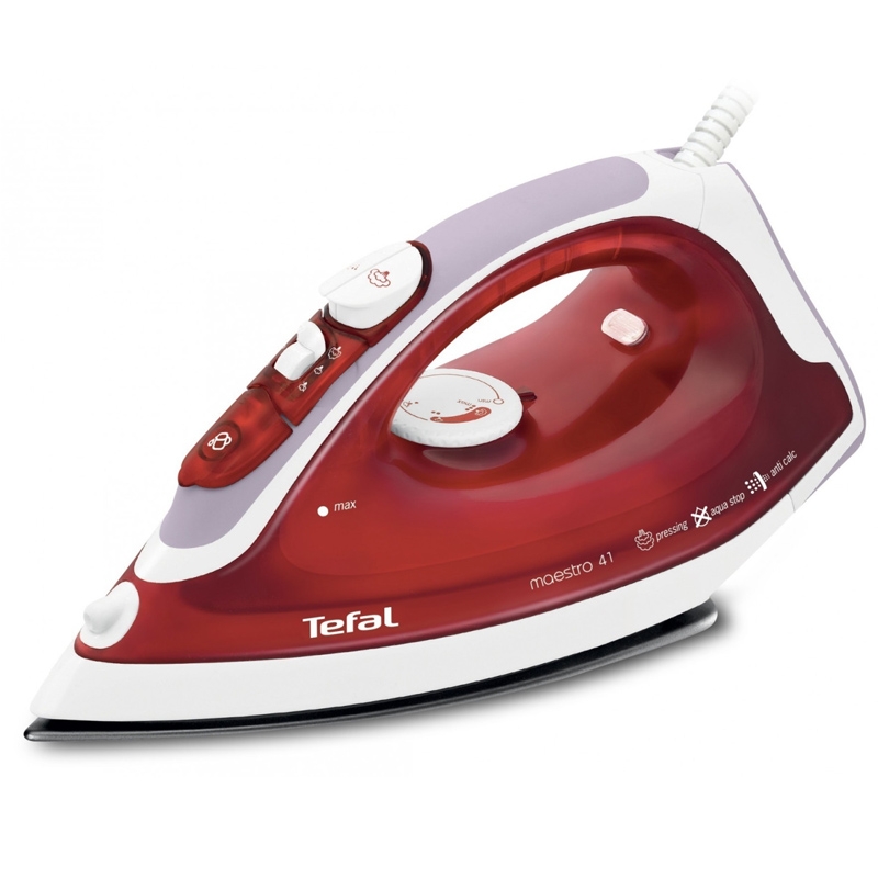 Tefal FV3741 Dampfbügeleisen Maestro rot/weiß