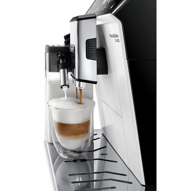 De'Longhi ECAM 556.55.W PrimaDonna Kaffeevollautomat mit integriertem Milchsystem weiß