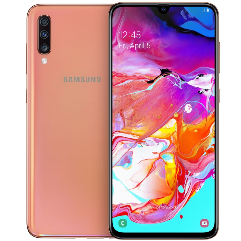Samsung Galaxy A70 128GB Smartphone koralle