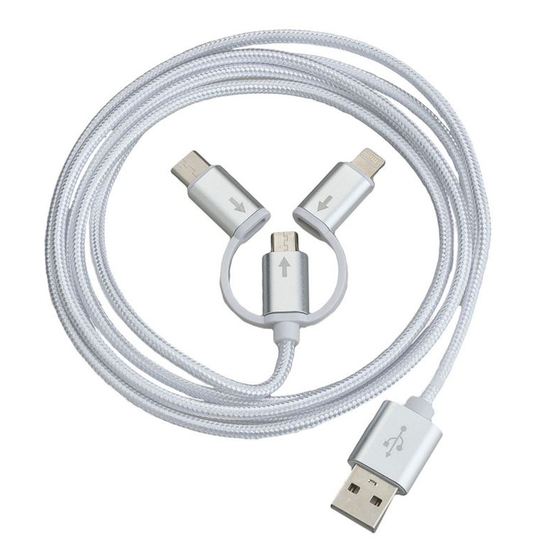 Peter Jäckel USB Data Cable ALL IN ONE White mit Sync- und Ladefunktion