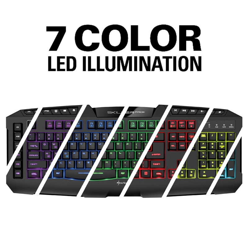 Sharkoon Skiller Pro Plus beleuchtete Gaming Tastatur