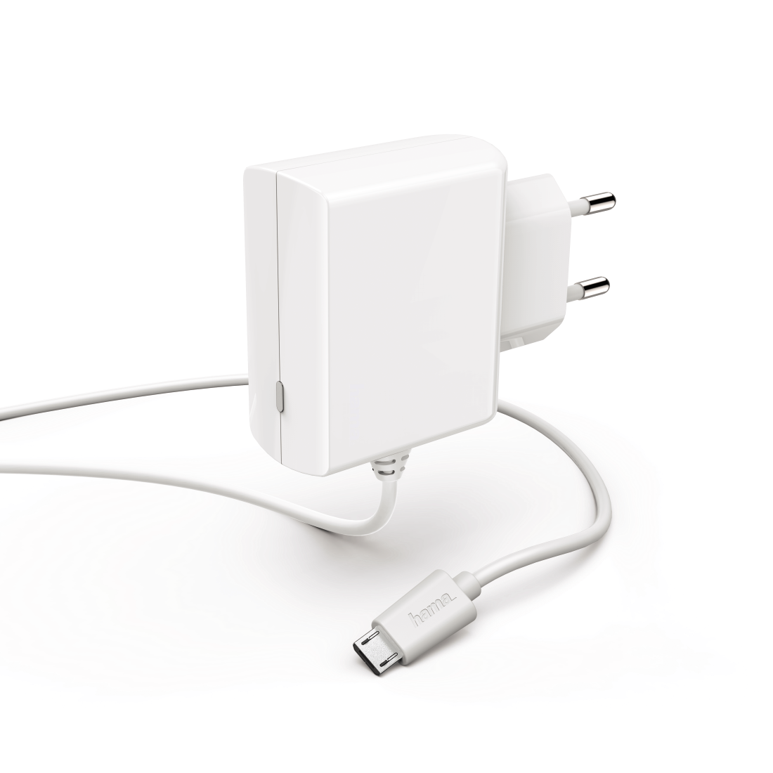 Hama Ladegerät, Micro-USB, 2,4 A, Weiß