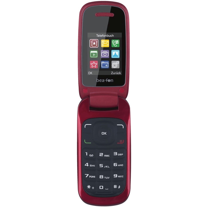 Bea-fon Großtastentelefon Classic Line C200 rot Beafon Klapphandy