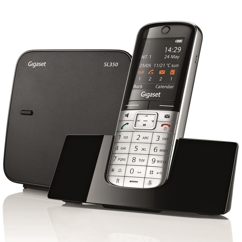 Gigaset SL350 metall/pianoschwarz Schnurlostelefon