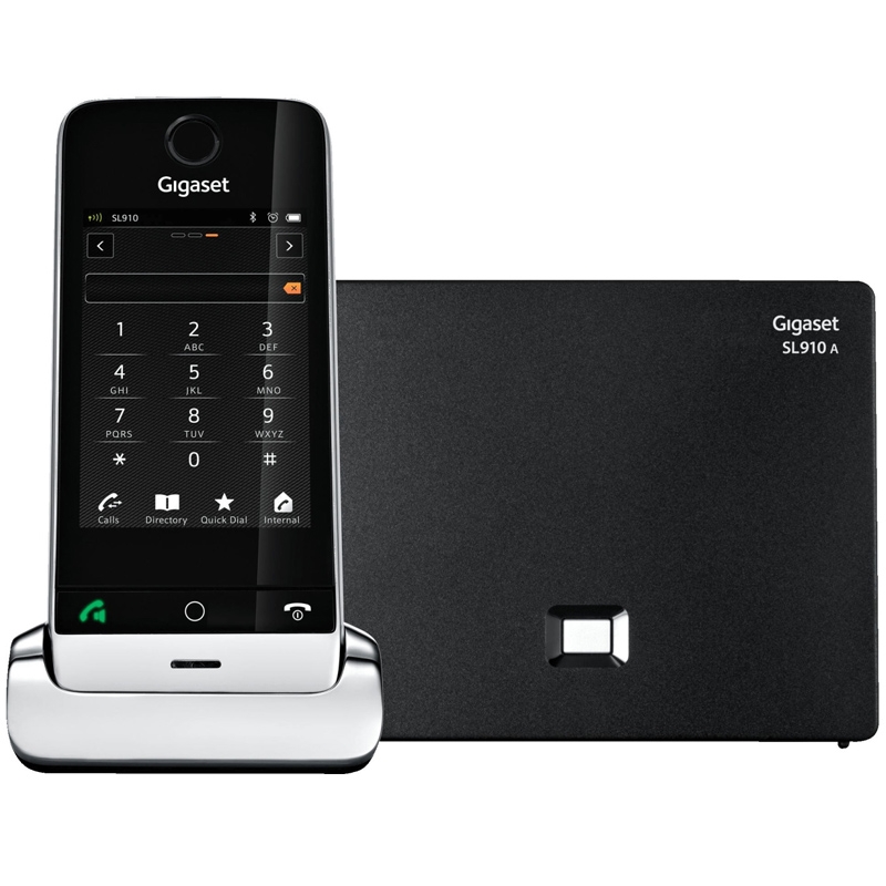 Gigaset SL910A Metall-Pianoschwarz Schnurlostel. mit AB