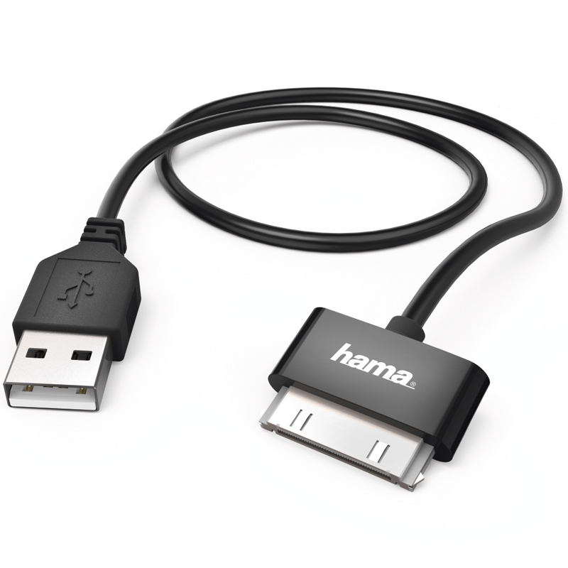 Hama USB-Kabel für Samsung Tablets, 30-Pin, 1,2 m, Schwarz