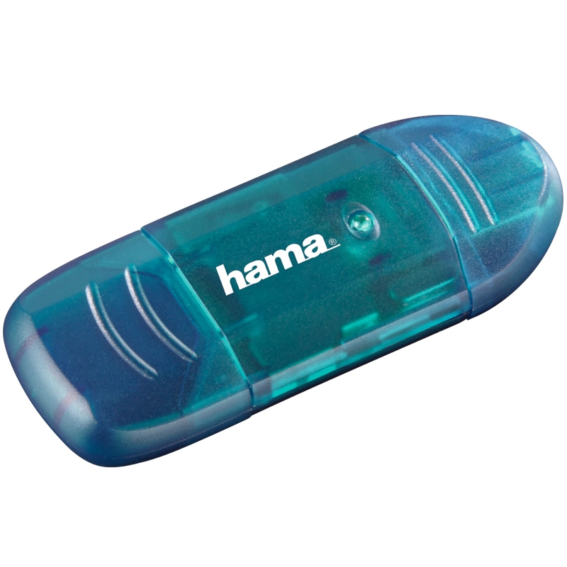 Hama USB-2.0-Kartenleser, SD, Blau