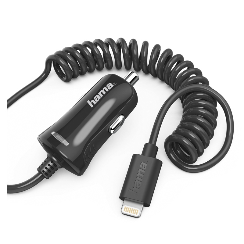 Hama Kfz-Ladegerät, Lightning, 1 A, schwarz