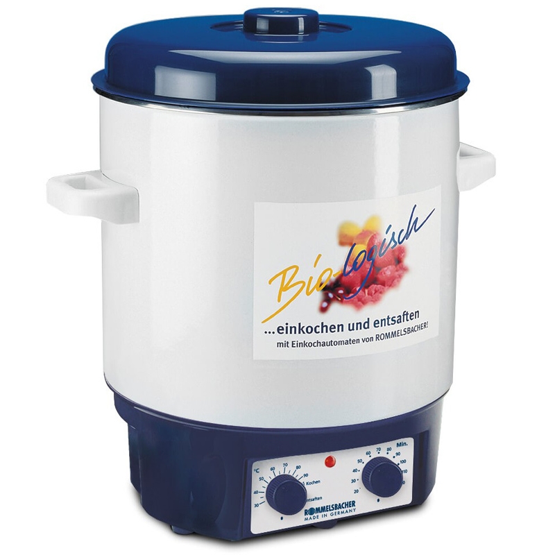Rommelsbacher KA 1802 Einkoch- und Kochautomat mit Zeitschaltuhr, 27 Liter, weiß