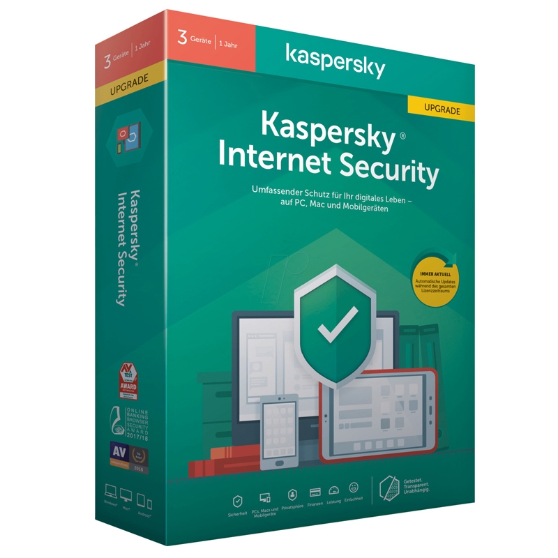 Kaspersky Internet Security 2020 - Box-Pack - 3 Gerät 1 Jahr