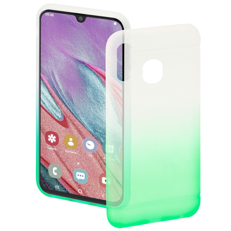 Hama Cover "Colorful" für Samsung Galaxy A40, Transparent/Grün