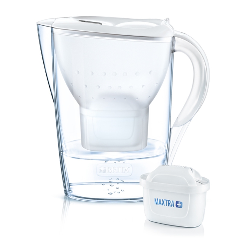 Brita Tischwasserfilter Marella MXplus + 3 Kartuschen weiß