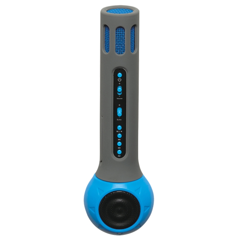 Denver KMS-10 Karaoke Mikrofon mit Lautsprecher blau