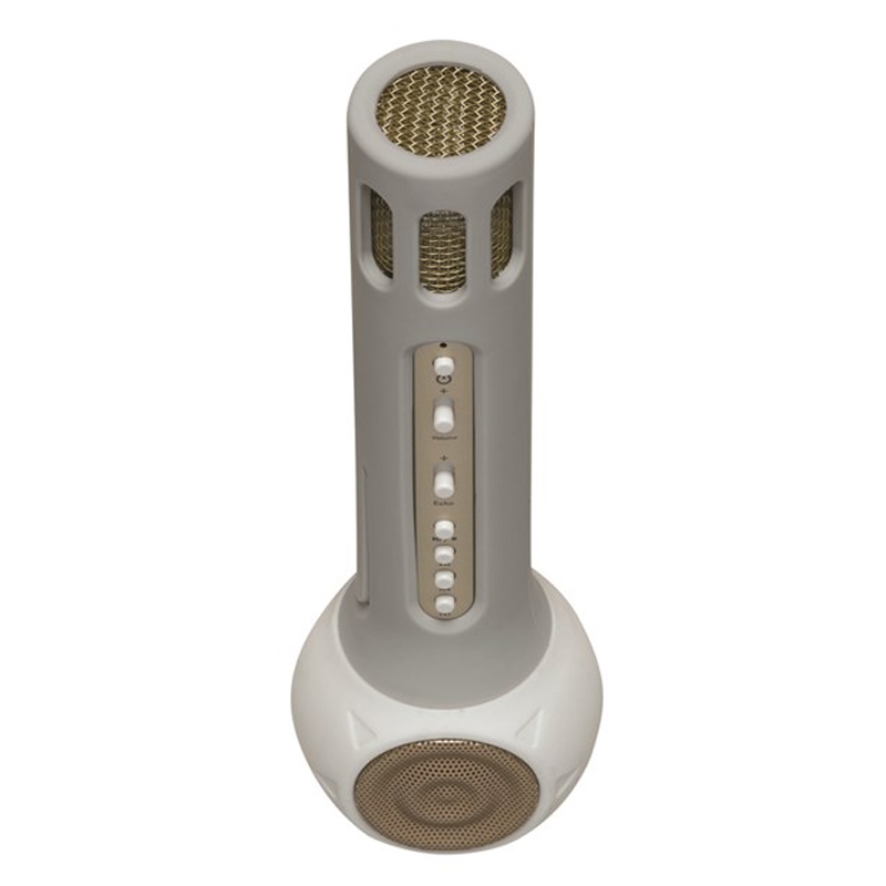 Denver KMS-10 Karaoke Mikrofon mit Lautsprecher weiß