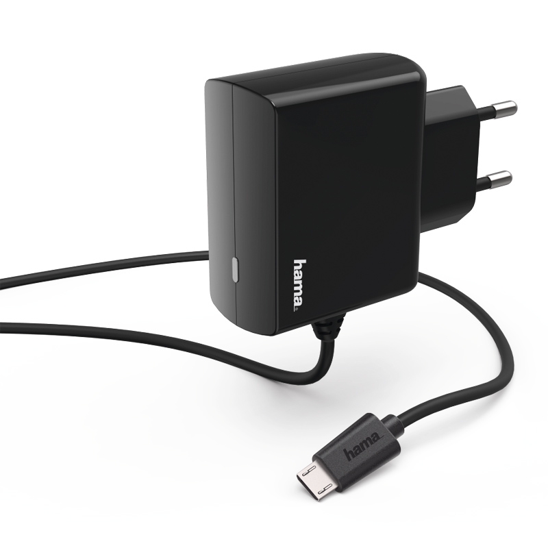 Hama Ladegerät, Micro-USB, 2,4 A, Schwarz