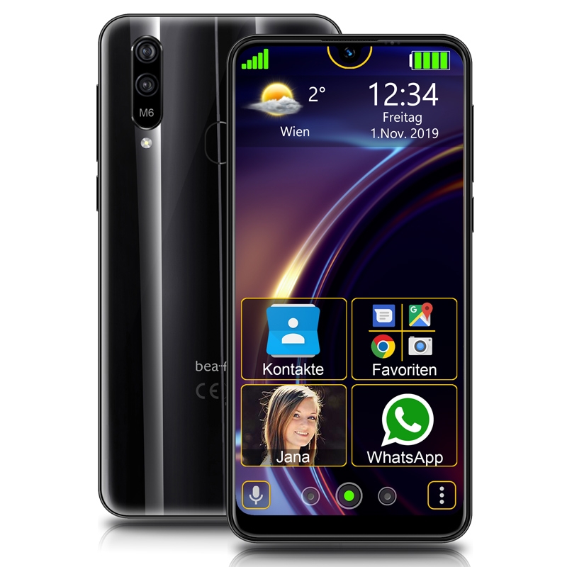Beafon M6 Senioren Smartphone schwarz