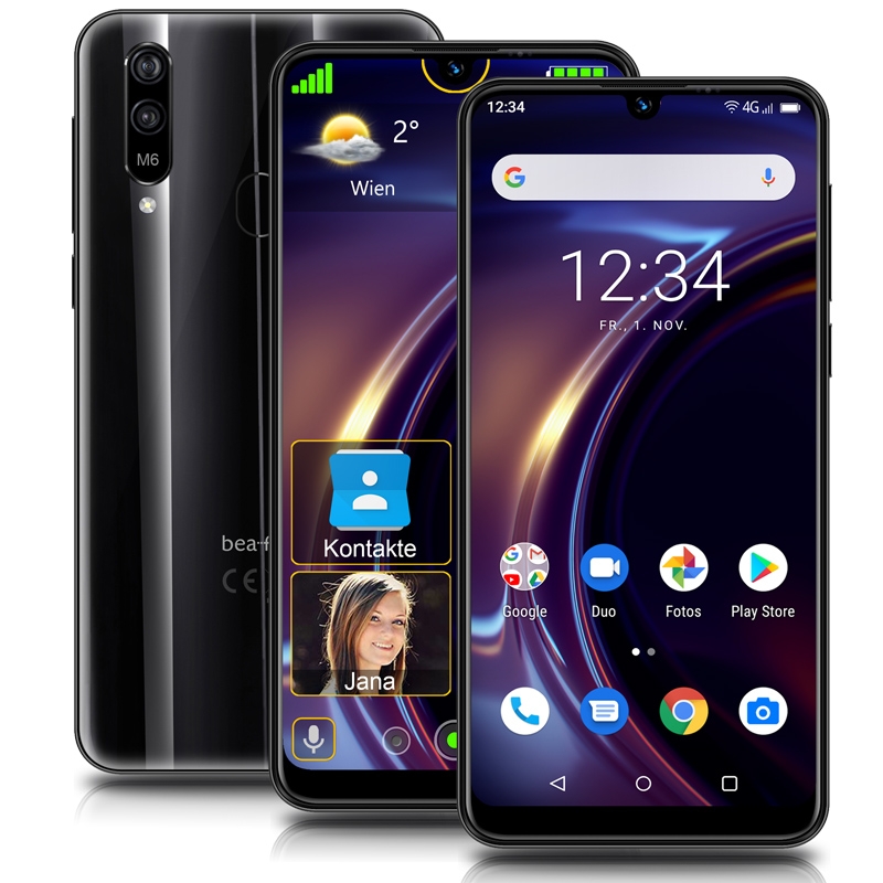 Beafon M6 Senioren Smartphone schwarz (2.Wahl)