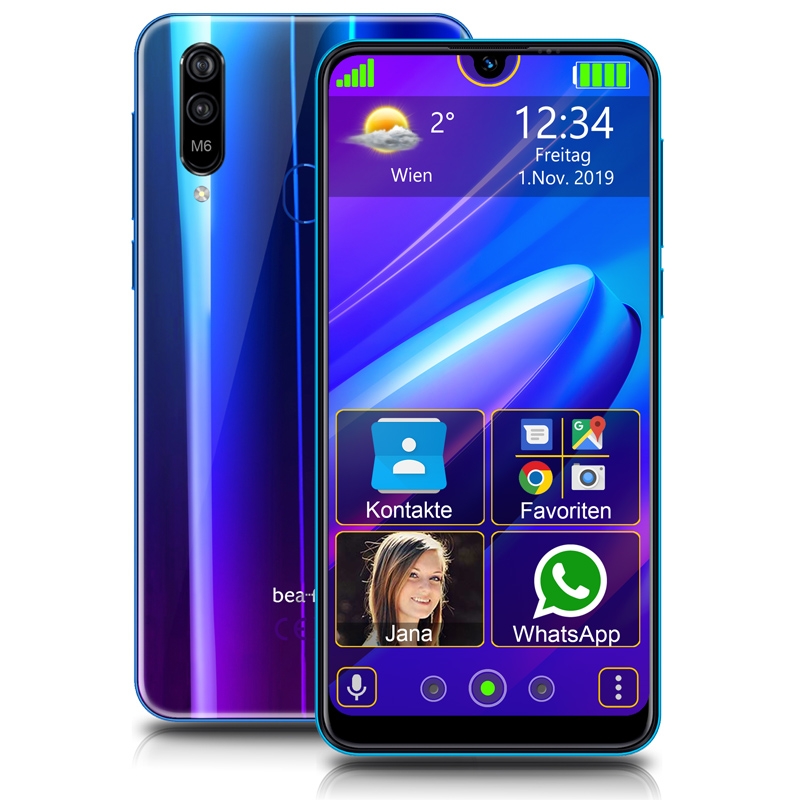 Beafon M6 Senioren Smartphone blau 2. Wahl Qualitätsprodukt