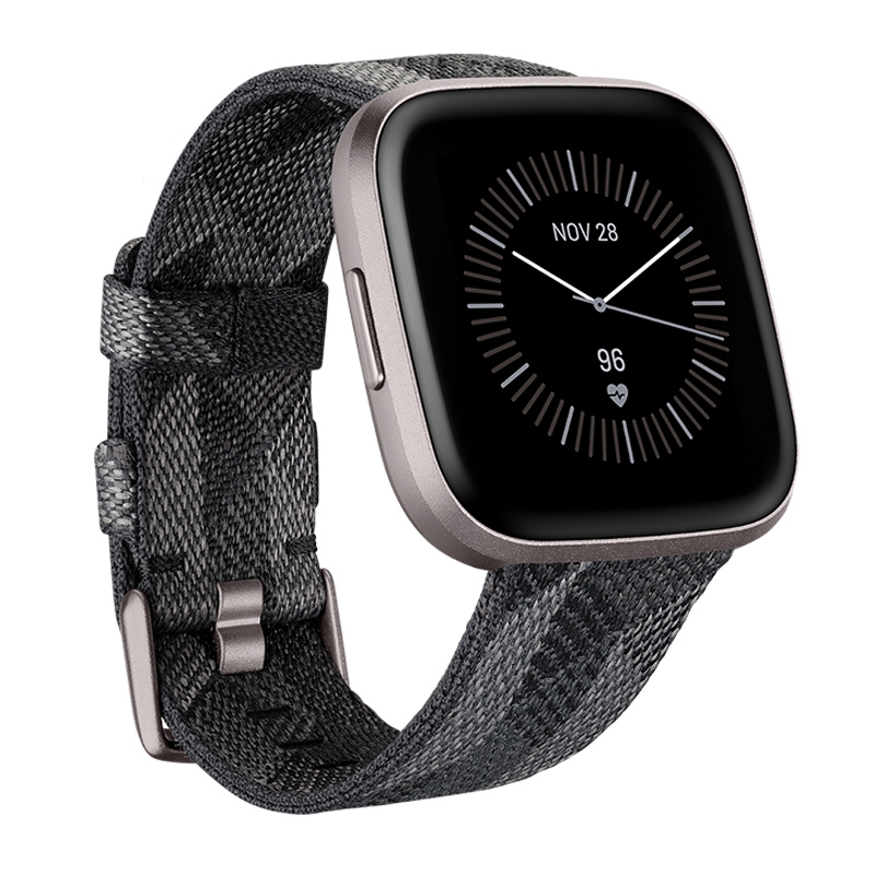 Fitbit Versa 2 Special Edition Gesundheits- & Fitness-Smartwatch Gewebe in rauch