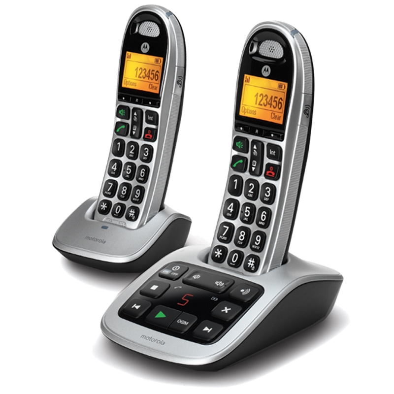 Motorola CD312 Duo Großtasten-DECT-Telefon mit AB
