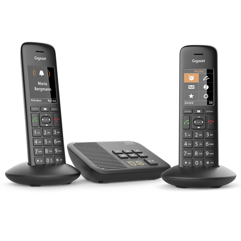 Gigaset C570A Duo schnurlos Telefon schwarz