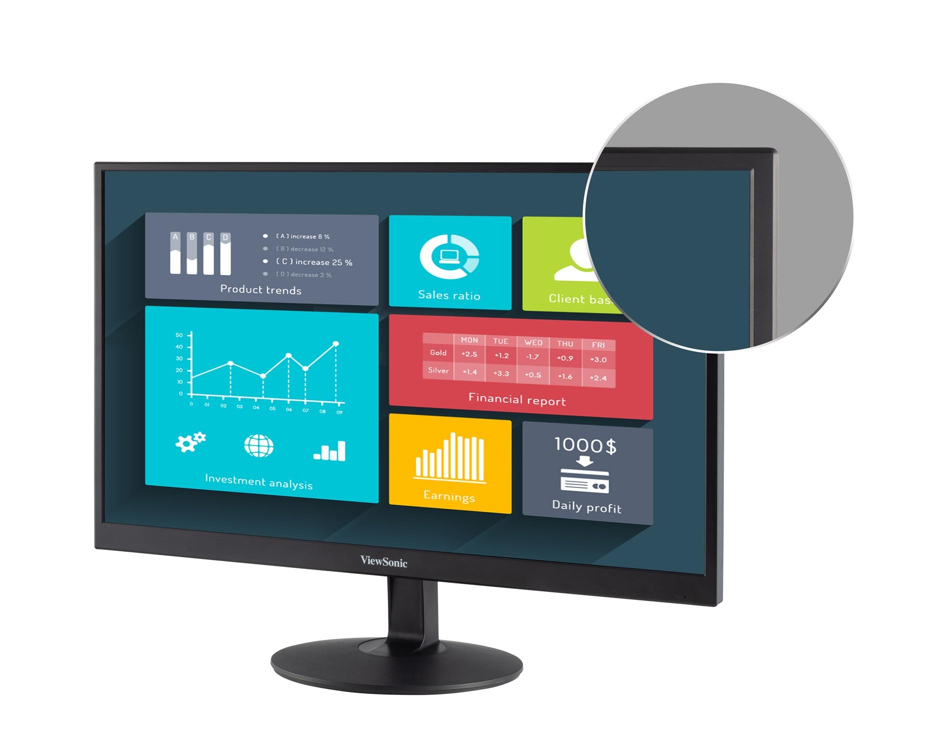 Viewsonic VA2403-MH 60 cm (24 Zoll) LED-Monitor