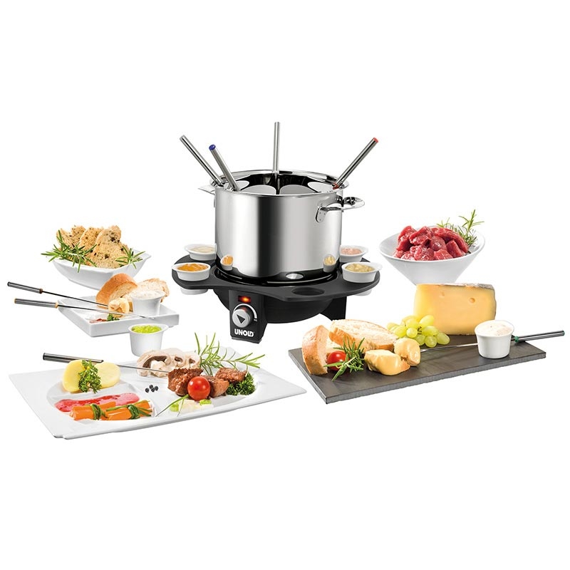 UNOLD Fondue Elegance 48645 Fondueset, Wechseltopf (Edelstahl/Keramik)